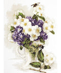 RARE find: Vase with jasmine SB512 - Cross Stitch Kit by Luca-s
