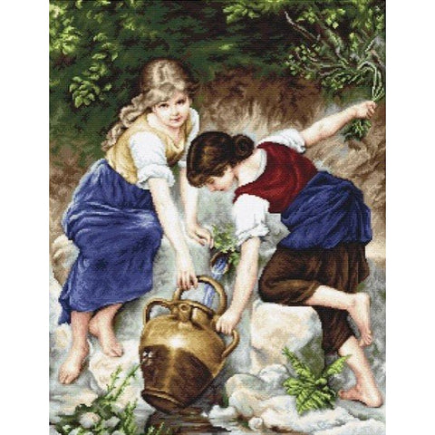 At the Fountain SB564 - Cross Stitch Kit - Hobby.lt