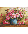 Luca-S Lush Bouquet of Flowers Cross Stitch Kit SB7055