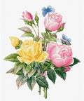 Yellow Roses And Bengal Roses SBU4003 - Cross Stitch Kit
