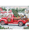 Luca-S Christmas Red Truck Cross Stitch Kit SBU5101