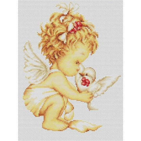 Angel with Pigeons SG369 - Cross Stitch Kit by Luca-s