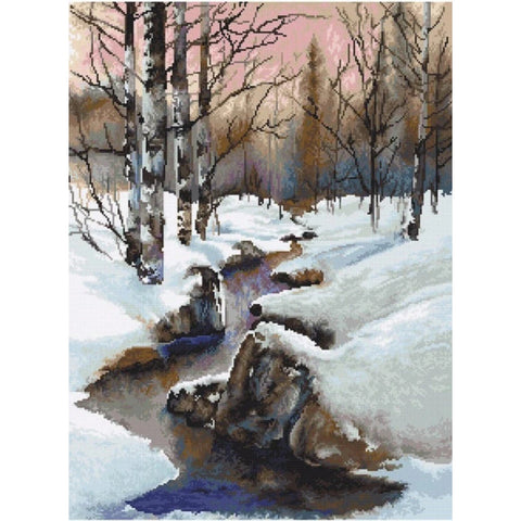 Luca-S Aquarelle Winter Embroidery Kit
