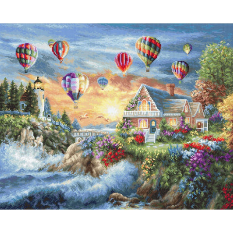 Luca-S Hot Air Balloons Cross Stitch Kit