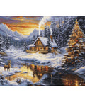 Luca-S Winter Mountain Evening Cross Stitch Kit SG721