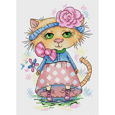 Cross Stitch Kit Kitten at the Walk SM-173