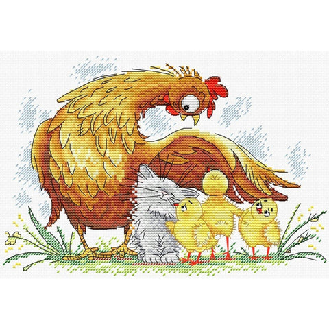 Cross Stitch Kit Under Mothers Wing SM-201