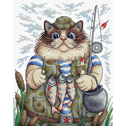 Cross Stitch Kit Fishing SM-215