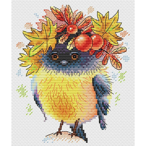 Cross Stitch Kit Autumn Bird SM-236