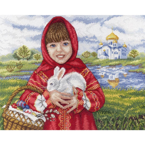 Easter Rabbit SNV-623 cross stitch kit by MP Studio