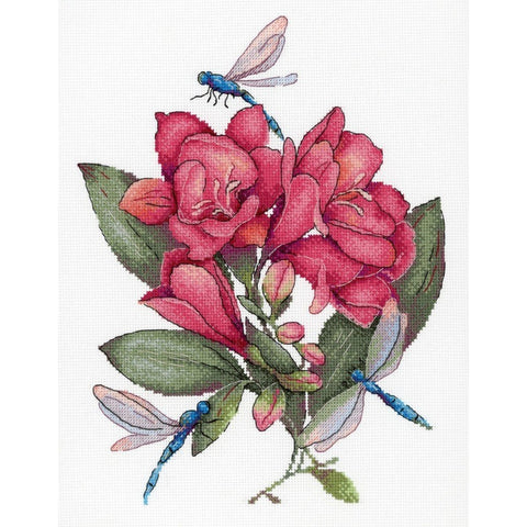 Cross Stitch Kit Delightful Freesia SNV-670