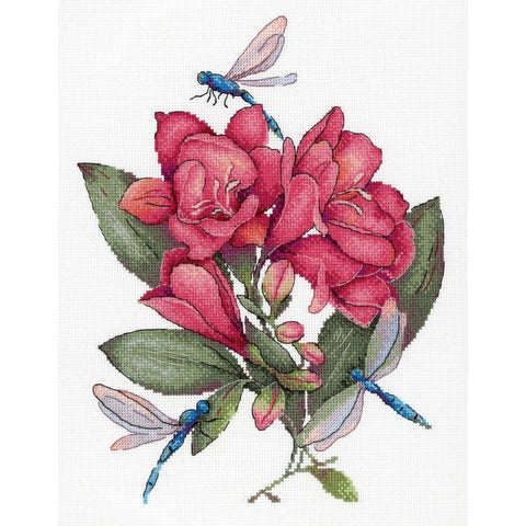 Cross Stitch Kit Delightful Freesia SNV-670