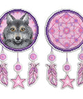 Cross Stitch Kit Dream Catcher Wolf SR-303