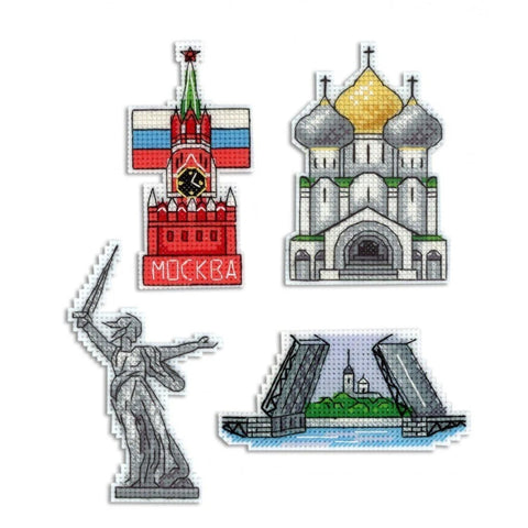 Cross Stitch Kit Russia Magnets SR-308