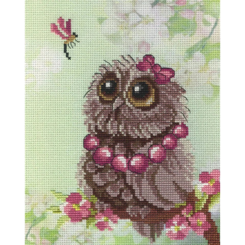 Owl - Spring SRK-304 cross stitch kit by MP Studio