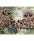 Owl Family SRK-503 cross stitch kit by MP Studio