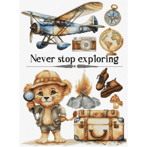 Luca-S Never Stop Exploring Cross Stitch Kit