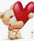 Luca-S Large Heart Cross Stitch Kit 18x19cm