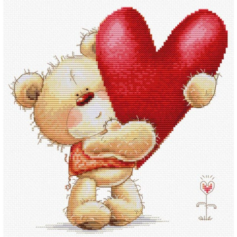 Luca-S Large Heart Cross Stitch Kit