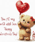 Luca-S My Heart Cross Stitch Kit 24x25cm