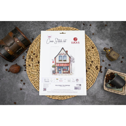 Luca-S Welcome to Coffee Cross Stitch Kit