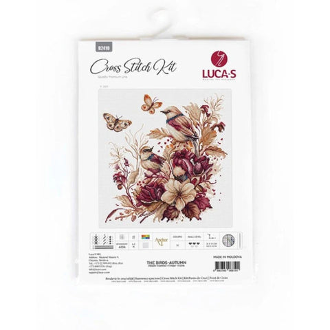 Luca-S Autumn Birds Cross Stitch Kit 21x21cm