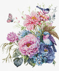 Luca-S Summer Birds Cross Stitch Kit 23x25 cm