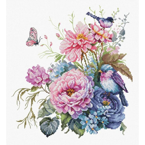 Luca-S Summer Birds Cross Stitch Kit