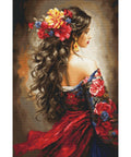 Luca-S Spanish Girl Cross Stitch Kit 30x44cm