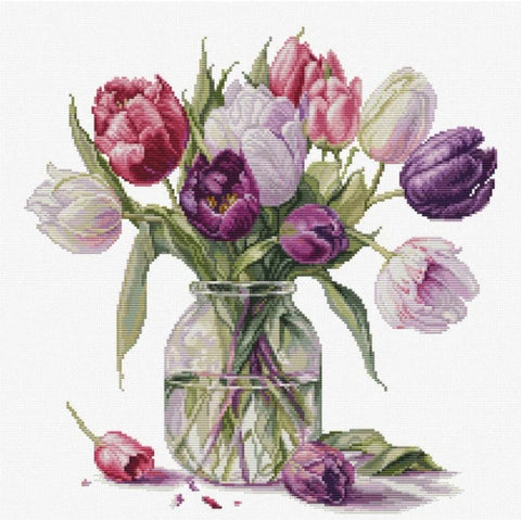 Luca-S Tulip Bouquet Cross Stitch Kit