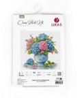 Luca-S Hydrangeas in Vase Cross Stitch Kit 26x26cm