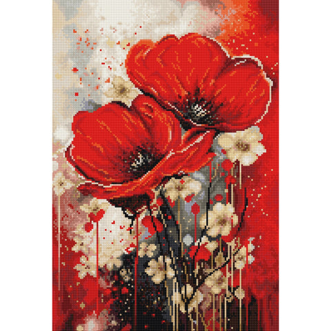 Luca-S Poppy Dance Cross Stitch Kit 22x32cm