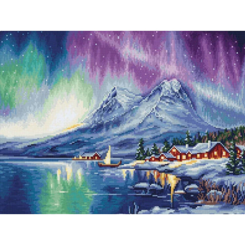 Luca-S Northern Lights Cross Stitch Kit 32x24 cm