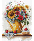 Luca-S Summer Flowers Cross Stitch Kit