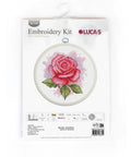 Luca-S Rose Aroma Cross Stitch Kit with Hoop 9x9.5 cm