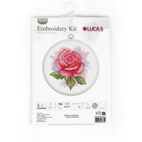 Luca-S Rose Aroma Cross Stitch Kit with Hoop