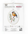 Luca-S Bird on Branch Cross Stitch Kit with Hoop 8x10.5cm