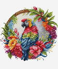 Luca-S Tropical Parrot Counted Cross Stitch Kit with Hoop