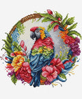 Luca-S Tropical Parrot Counted Cross Stitch Kit with Hoop