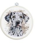 Luca-S Dalmatian Counted Cross Stitch Kit with Hoop 15x16cm