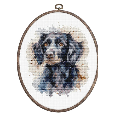 Luca-S Border Collie Cross Stitch Kit 17x20 cm