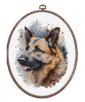 Luca-S German Shepherd Cross Stitch Kit with Hoop 17x21cm