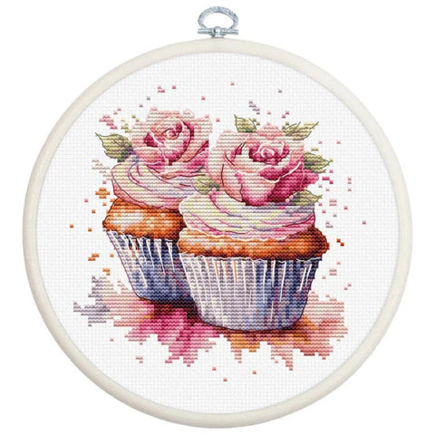 Luca-S Cupcakes Cross Stitch Kit 12x12 cm