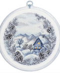 Luca-S Winter Cross Stitch Kit with Hoop