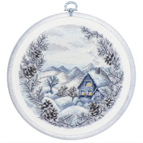 Luca-S Winter Cross Stitch Kit with Hoop