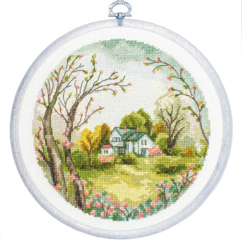 Luca-S Spring Cross Stitch Kit with Hoop