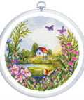 Luca-S The Summer Cross Stitch Kit 17x17cm with Hoop