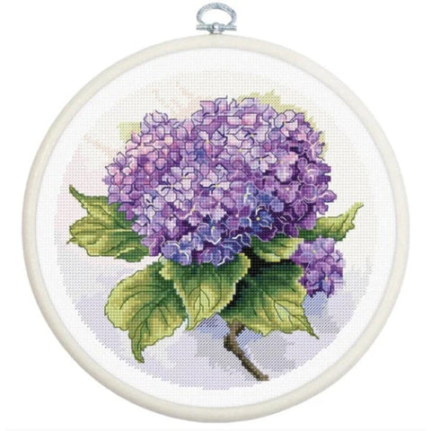 Luca-S Hydrangea Cross Stitch Kit with Hoop