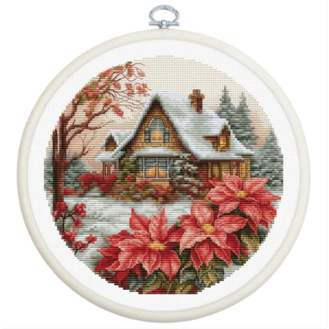 Luca-S Forest Cabin Cross Stitch Kit