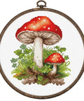 Luca-S Fly Agaric Mushroom Mini Cross Stitch Kit